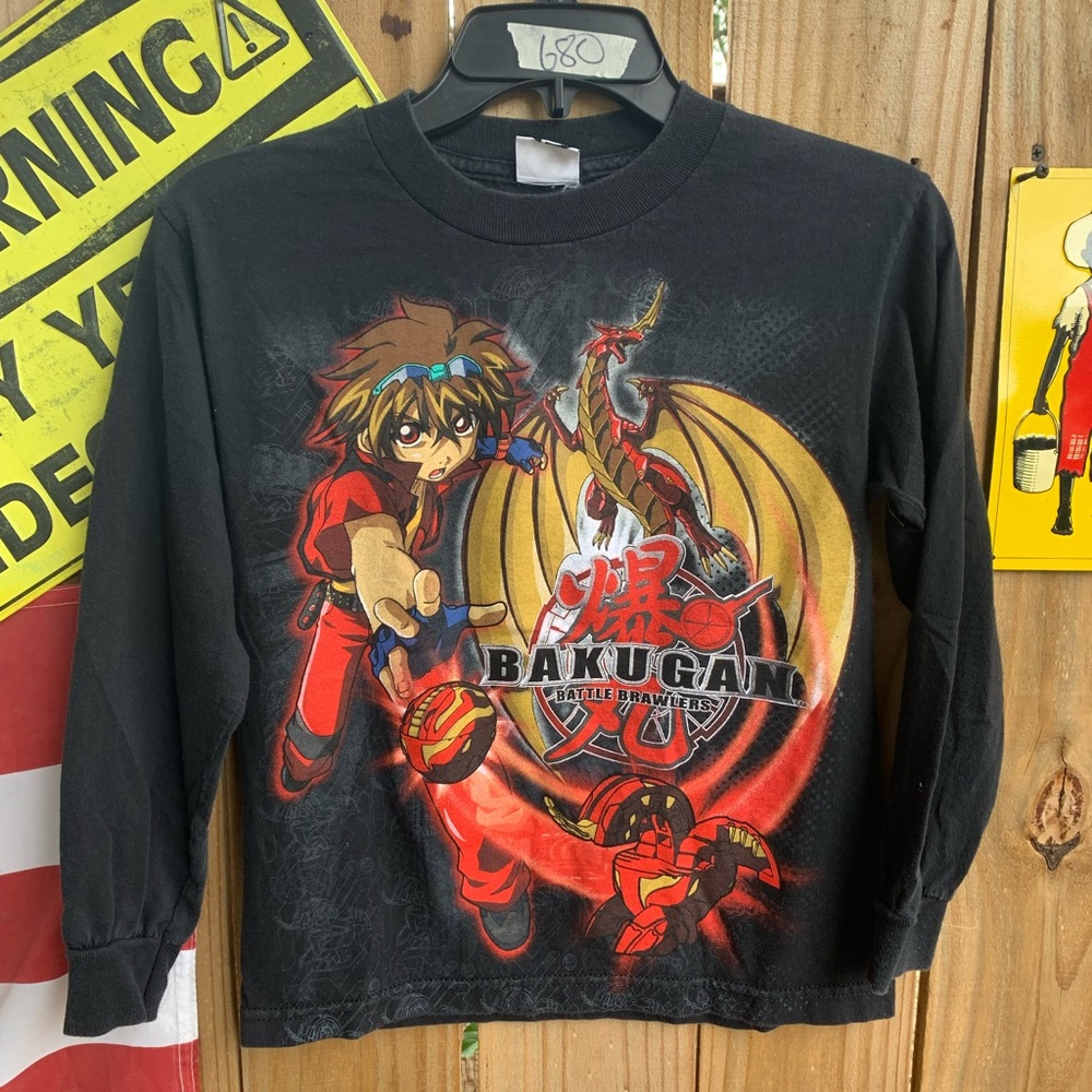 Vintage Bakugan Battle Brawlers long sleeves shirt size 10-12